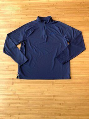 Rhone Session 1/4 Zip Performance Pullover Golf LPGA Logo Mens Medium M Blue